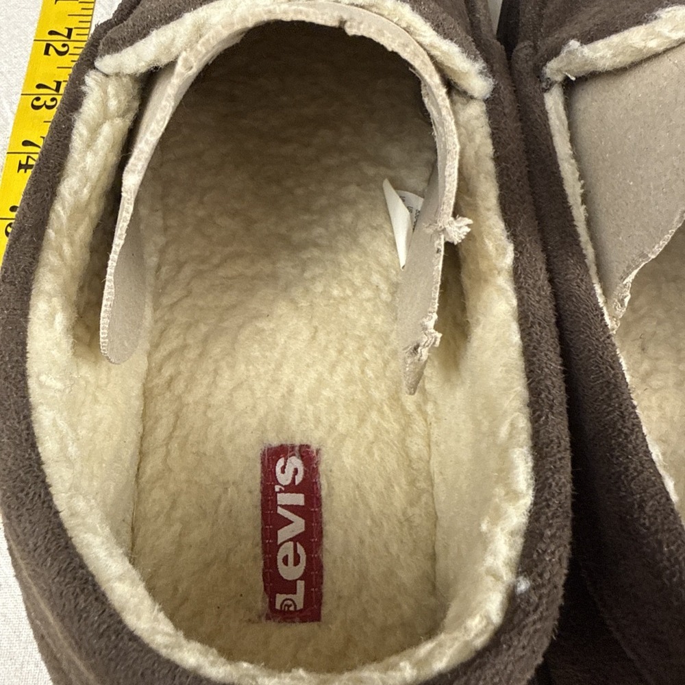 Levi's Mens Brown Slippers LG 9.5-10.5 Relaxed Comfort Indoor/Outdoor Old Money - Picture 5 of 12